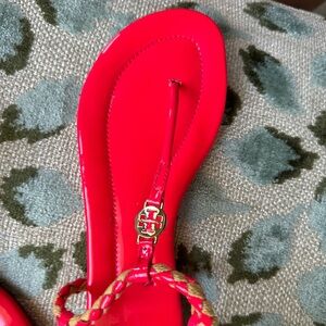 Tory Burch Hot Pink T-Strap Sandals